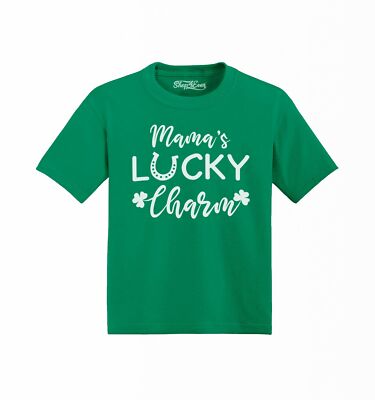 Mama's Lucky Charm Toddler Cotton T-Shirt Saint Patrick's Shamrock Shirts
