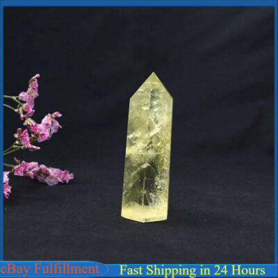 Natural Citrine Quartz Crystal Point Wand Meditation Stone Obelisk Healing Reiki