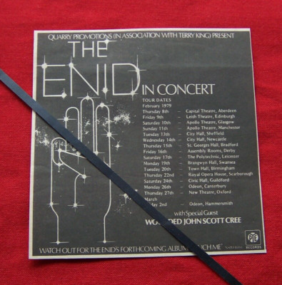 THE ENID UK TOUR DATES TOUCH ME ALBUM ORIGINAL 1979 VINTAGE ADVERT