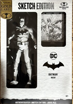 BATMAN HUSH ACTION FIGURE JIM LEE SKETCH EDITION McFARLANE TOYS GOLD LABEL DC
