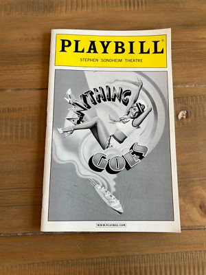 ANYTHING GOES Feb 2012 Broadway Playbill SUTTON FOSTER Laura Osnes JOEL ...
