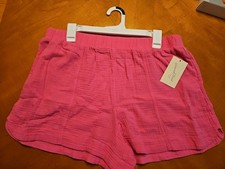 Universal Thread Women's Pink Shorts With Pockets Elastic Waist Pull On Sz Large