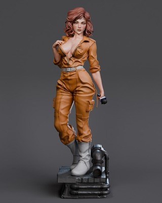 April O'Neil, 12K Resin Model Kit Painted 3d Printed DIY Figure