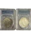 2x 1923 Peace Silver Dollar PCGS MS63 TONING Uncirculated 🔥