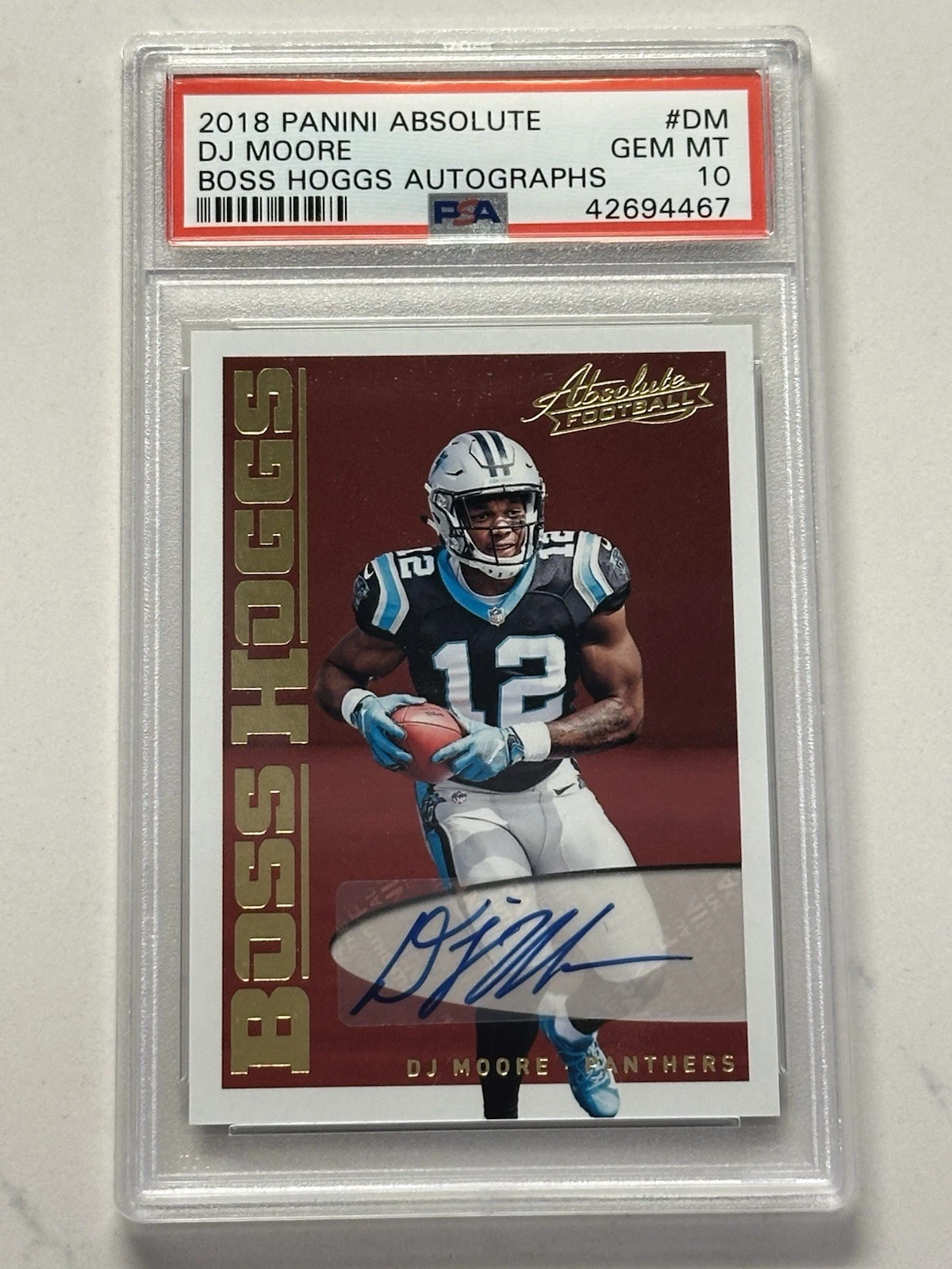 DJ Moore Panini Absolute Boss Hoggs Autographs #DM Base