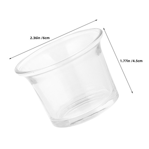  4 szt. Świecznik tealight: 2,36" X 1,77" Cylindryczny szklany kubek na świecę - idealny - Zdjęcie 12 z 12