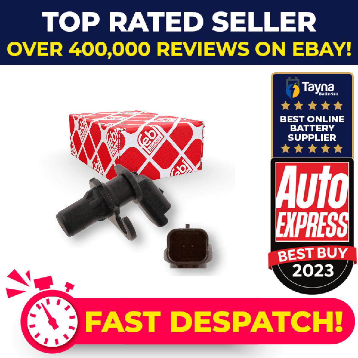 RPM / Crankshaft Sensor fits CITROEN C15 1.9D 00 to 05 19207P 9633475780 Febi