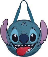 Stitch Borsone 3D Disney Zip Tracolla Jumbo 53 x 50 cm Blu Regalo Donna Ragazza