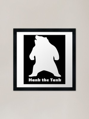 Hank the Tank | Weiß Gerahmtes Kunstdruck Pr Gerahmtes Wandbild Poster Leinwanddruck Bild
