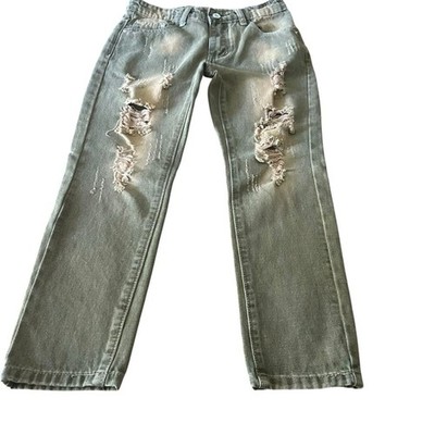 Distressed Denim Jeans Ripped Destroyed 10Y