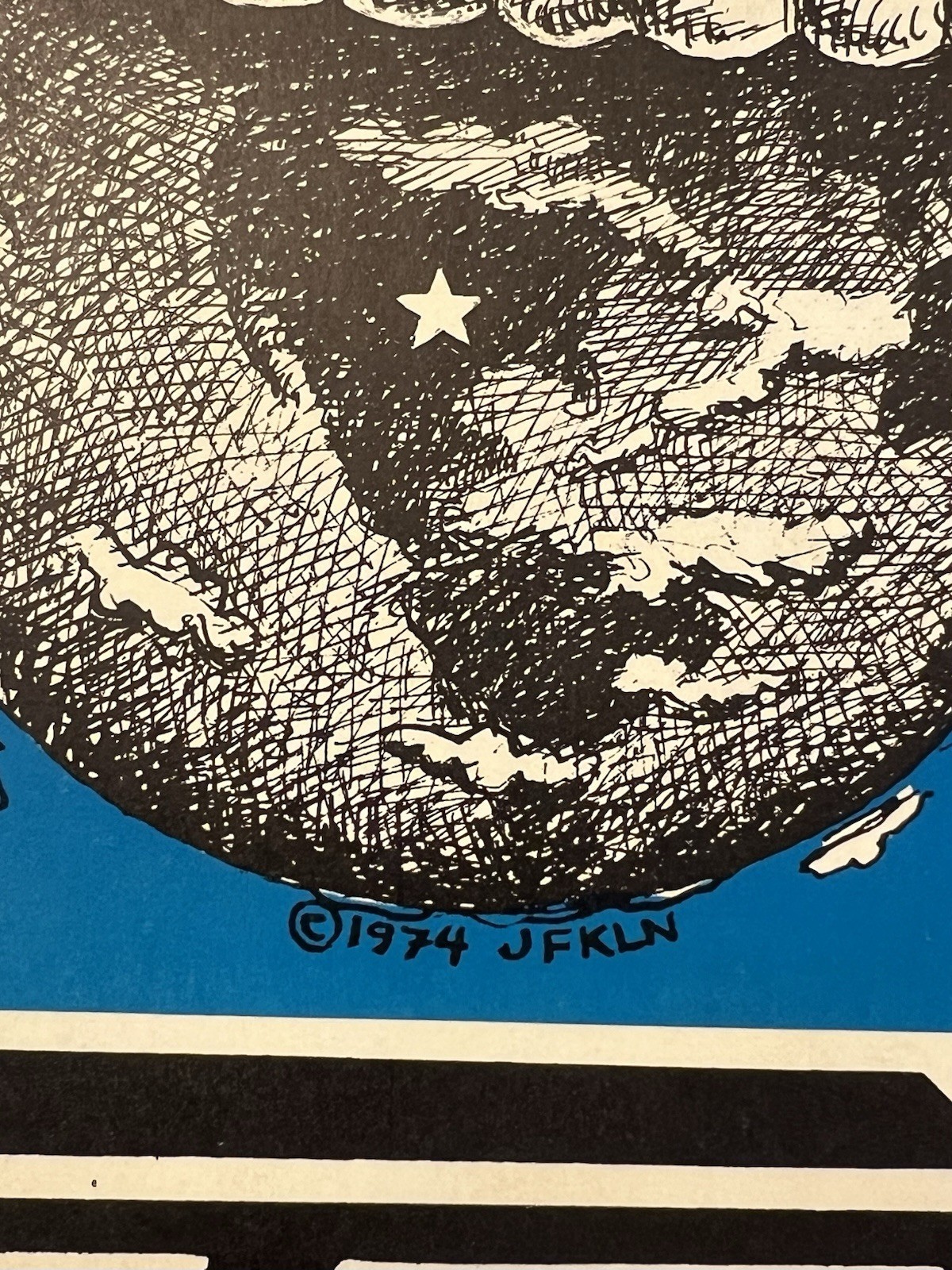 RITZ THEATER GRAND OPENNING DOUG SAHM Original Printing Poster JIM FRANKLIN 1974