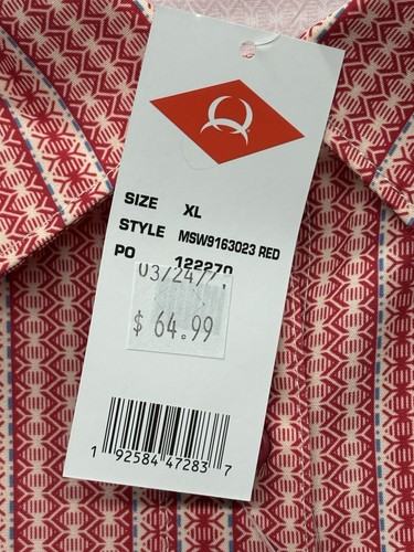 Cinch Womens Arenaflex Shirt XL Crimson Print Lightweight UV Quick Dry New - Picture 5 of 12