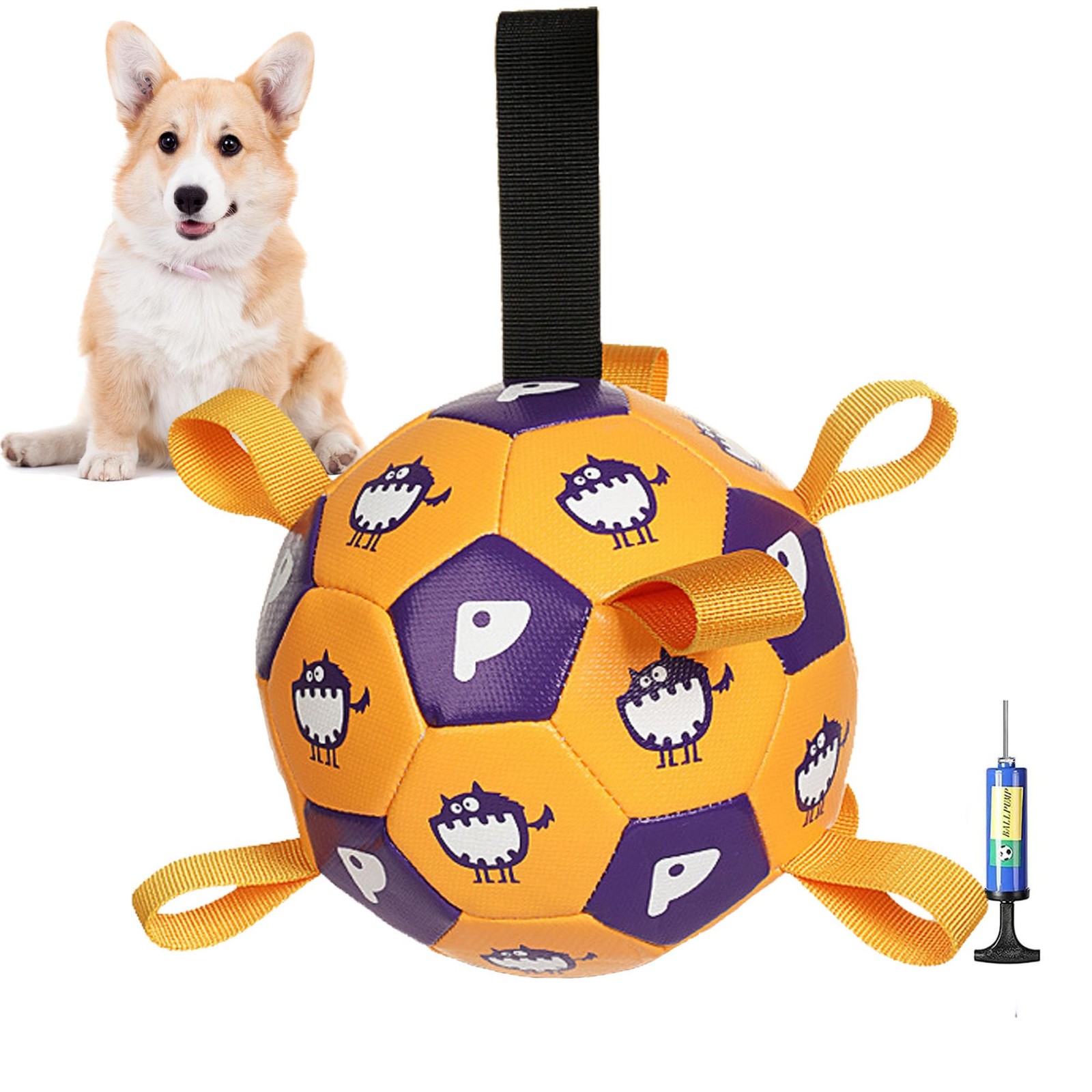 YUEMING Giocattolo Palla per Cane Palla di Calcio Del Cane con le Lin BDV