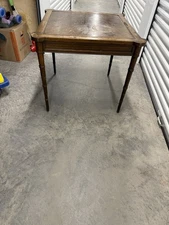 1967 Drexel Et Cetera Flip Top Faux Bamboo Game Table