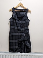 Next Vintage Womens Pinafore Dress Size 12 Excellent condition Smart Grey Black