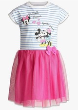 Disney Minnie Mouse Girls Yellow Striped Ruffle Sleeveless Sundress — listing 2