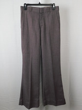 Vintage 70s Bell Bottom Flare Pants Slash Pockets 30x31 Mauve Leisure Suit 4097