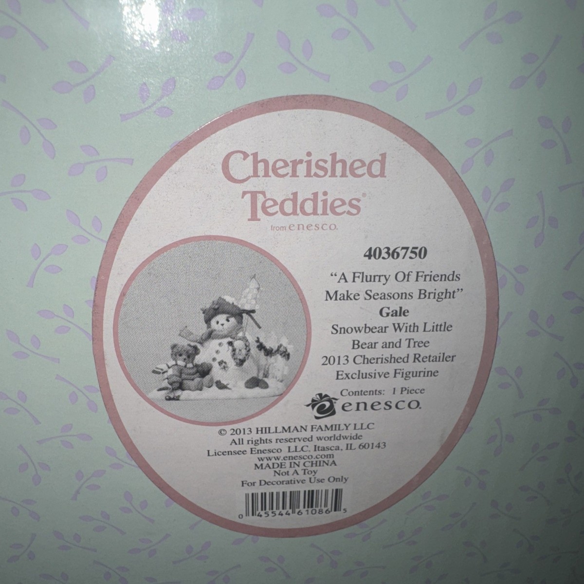 SIGNED Cherished Teddies GALE 4036750 2013 Cherished Exclusive NIB