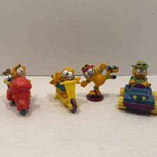 Vintage 1989 Garfield Cat and Odie McDonald s Happy Meal Toy Lot of 4