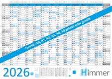 Plakatkalender XXL 2026 DIN A0 A1 A2 A3 A4