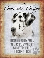 Holzschild 40X30 Cm Deutsche Dogge Hund Deko Geschenk Holz Schild