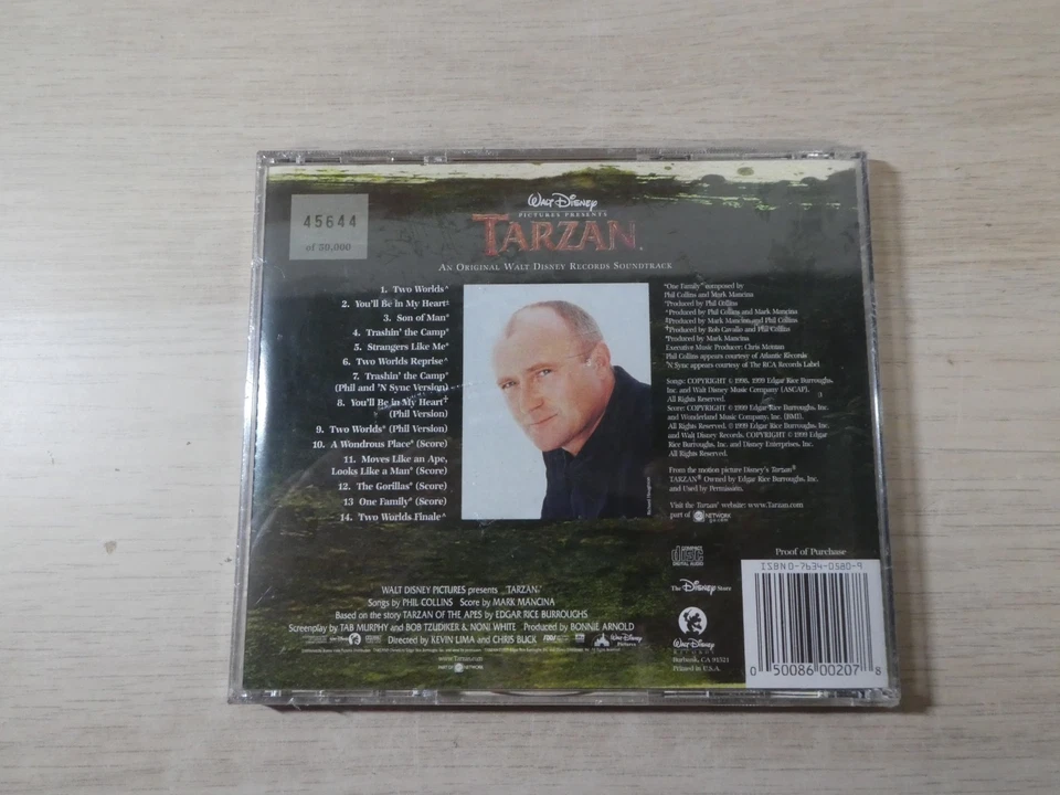 Walt Disneys Tarzan Phil Collins CD Holographic Cover Brand New Sealed Numbered - Image 3 of 4