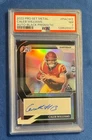 2022 Pro Set Metal Football Caleb Williams Auto Black Prismatic /20 PSA 7