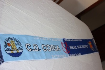 Football Scarf Of The Team C.D. Coria From Their Participation In Copa Del Rey