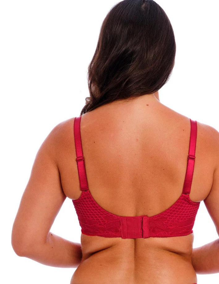 Sujetador Fantasie 36M EE. UU. (36J Reino Unido) Reflectante Soporte Lateral Nuevo sin Etiquetas 101801 Rojo Foto 3 de 4
