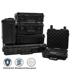 Universal Portable Plastic Tool Box with Foam Insert Waterproof Shockproof Case