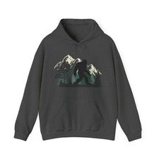 Bigfoot Forest Hoodie, Mountain Bigfoot Lovers Sasquatch Believers Hoodie