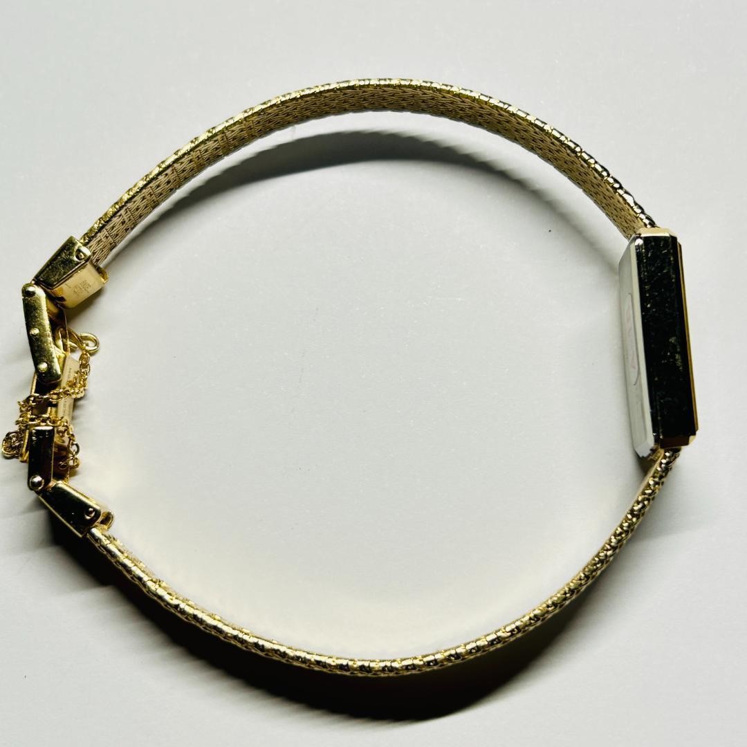 CITIZEN 1981 Vintage Gold Rectangular Quartz Watc… - image 8