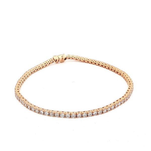 DIAMANT TENNIS BRACELET IN 750 ROTGOLD