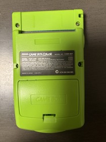 Used Nintendo Game Boy Color Kiwi Lime Green  System Games Pokemon Red & Silver