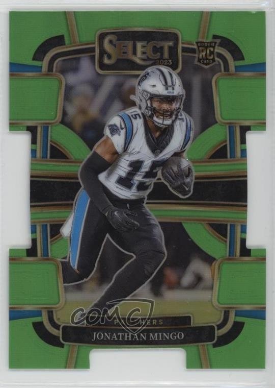 2023 Panini Select Concourse Neon Green Prizm Die-Cut /599 Jonathan Mingo 17gb