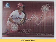 2016 Bowman Draft Chrome Draft Dividends Refractor Matt Thaiss #DD-MT READ 8sv