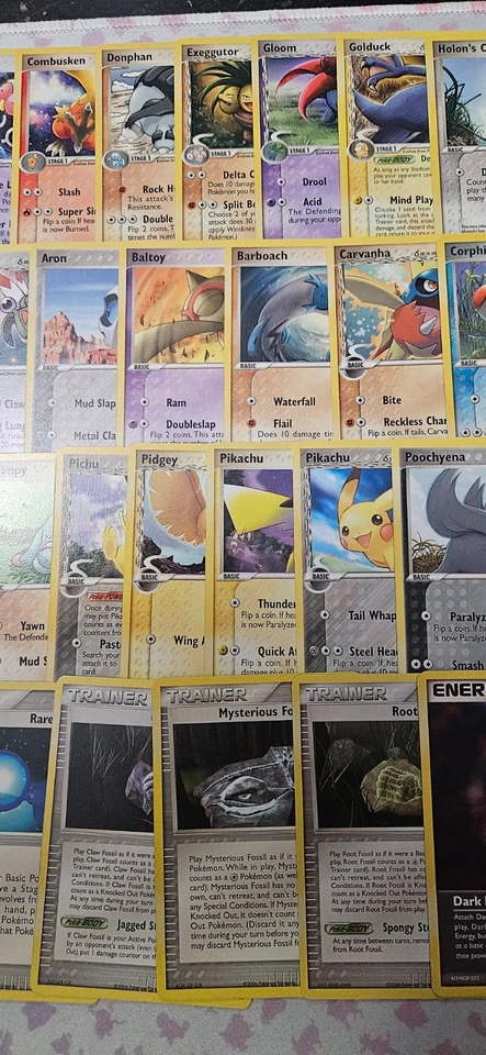 Juego completo de pokemon ex holon phantom común y poco común LP/NM Foto 3 de 4