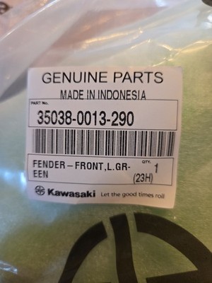 Fender Front Green Genuine For KAWASAKI KLX230 KLX230R KLX 230 S SE SM R Enduro