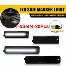 1-5set For 98-02 Pontiac Firebird Frontrear Led Side Bumper Marker Smoked White