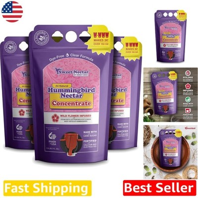 Hummingbird Nectar 3-Pk Concentrate - Makes 3X Volume, 1.5L, Pure Cane Sugar,...