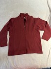 Tommy Bahama Men’s Red Knit Mock Neck 1/4 Zip Pullover Sweater S — photo 1