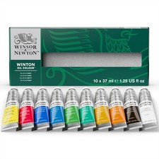 Winsor  Newton Winton Oil Color Paint, 10 x 12ml 0.4-oz Tubes Set 1490694