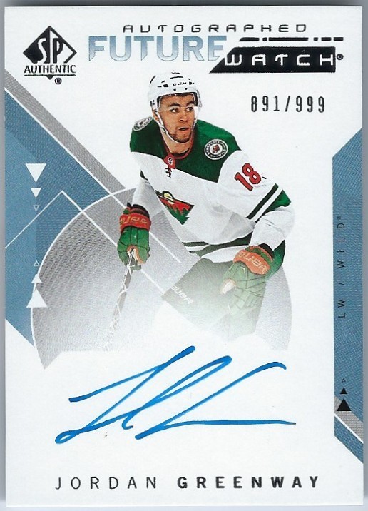 2018-19 SP Authentic Future Watch Auto Jordan Greenway 891/999 #155 Wild