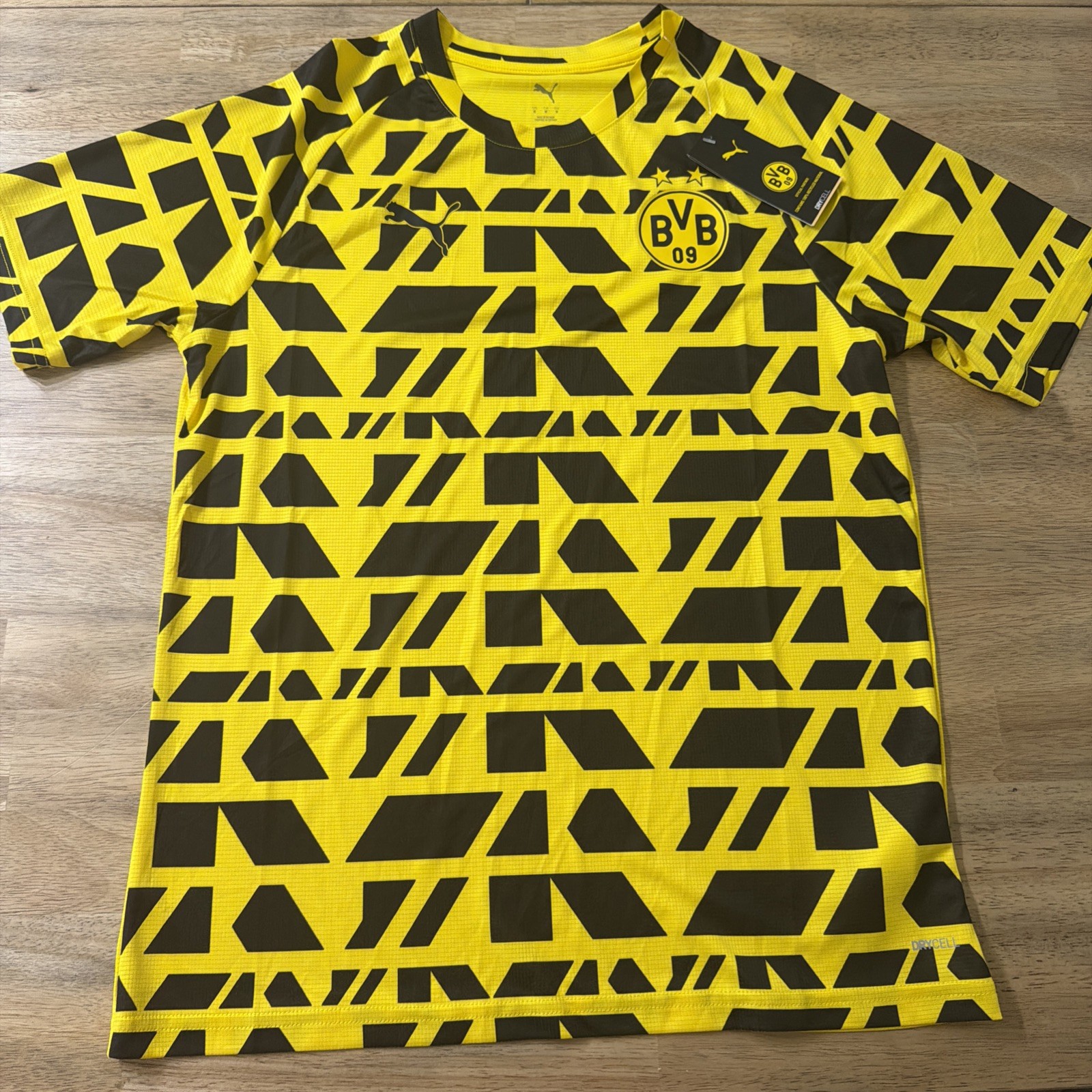 Puma Borussia Dortmund BVB 09 Yellow and Black Soccer Jersey Size Medium