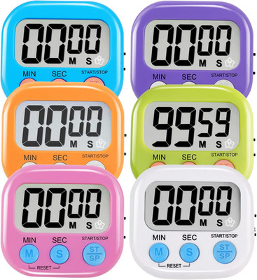 6 Pack Multi-Function Electronic Timer - Magnetic Digital Timers Big LCD Display