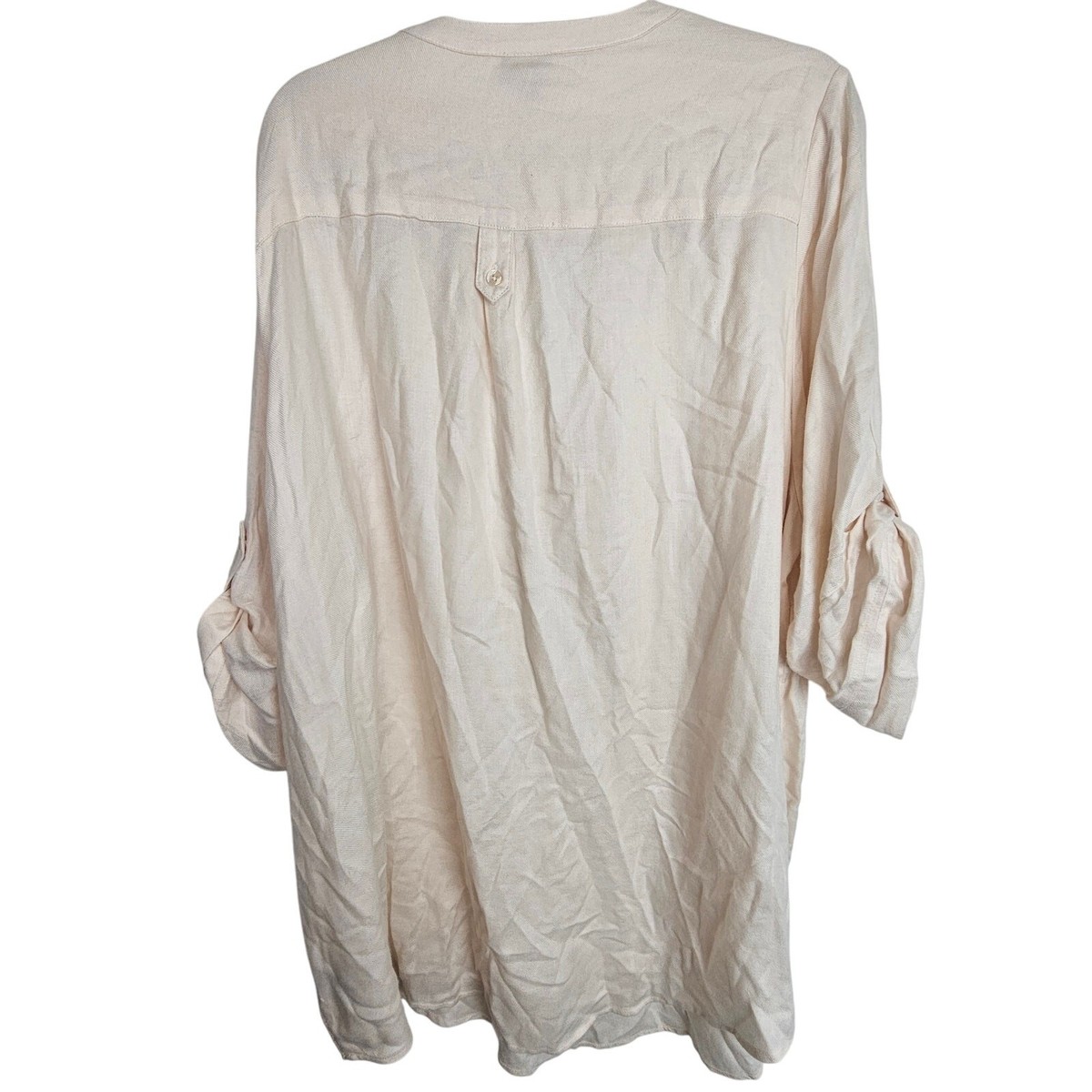 Torrid Harper Blouse Plus Size 3X Soft Cream Minimalist Career Corp Effortless View 6
