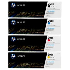 HP 201X 4 Colour Toner Cartridge CF400X-CF401X-CF402X-CF403X No Extra