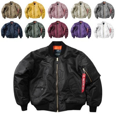 Wattierte Militär-Fliegerjacke Herren | MA1-Stil, Bomber-Bikerjacke