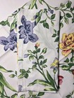 4 April Cornell Iris White Dinner Napkins 100% Cotton Floral 16" 