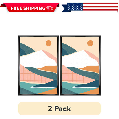 (2 pack) Mainstays   20x30 Picture Frame   Black Rounded Profile Wall Photo Fram